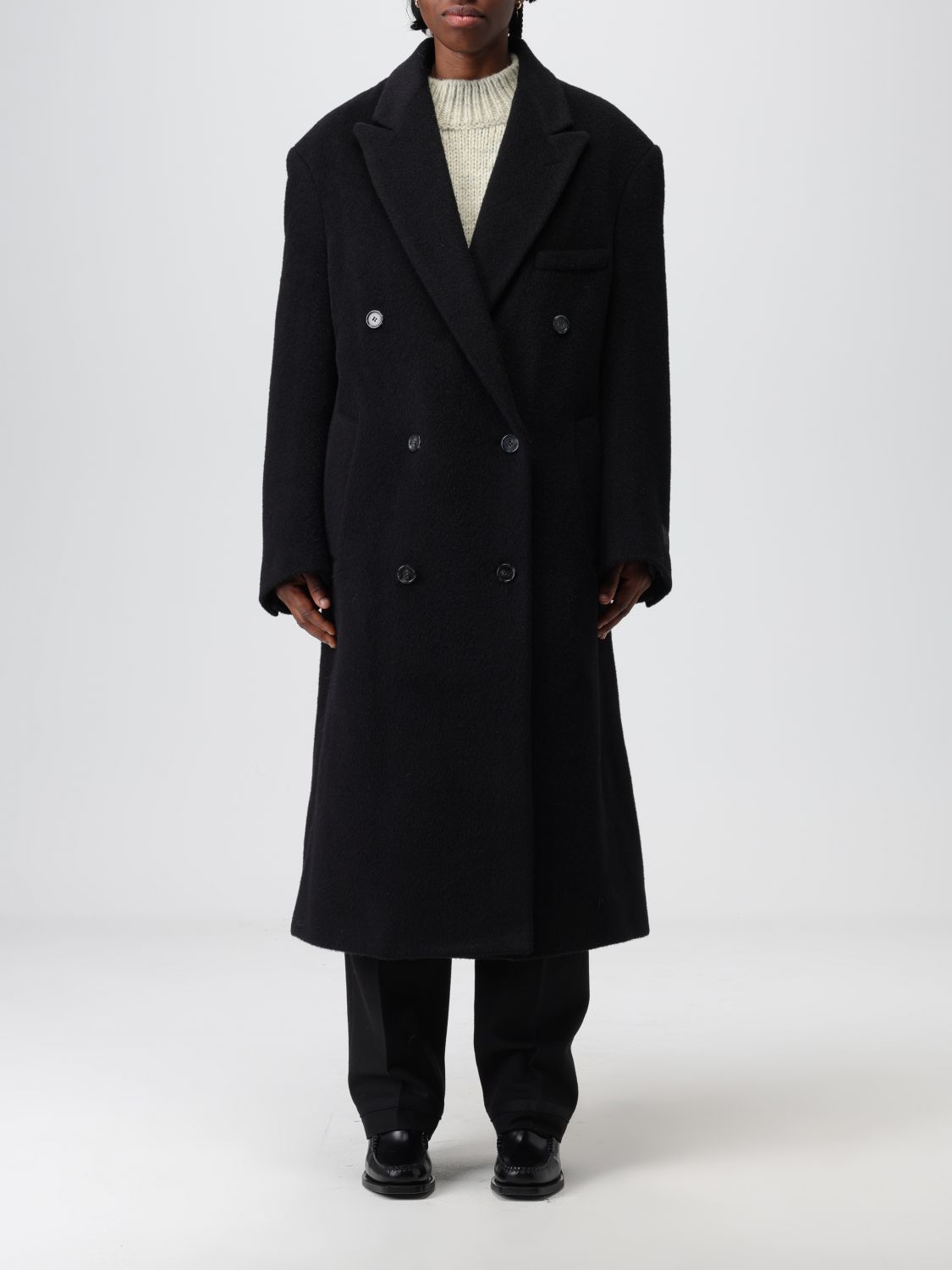 Mm6 Maison Margiela Coat Woman In Black | ModeSens