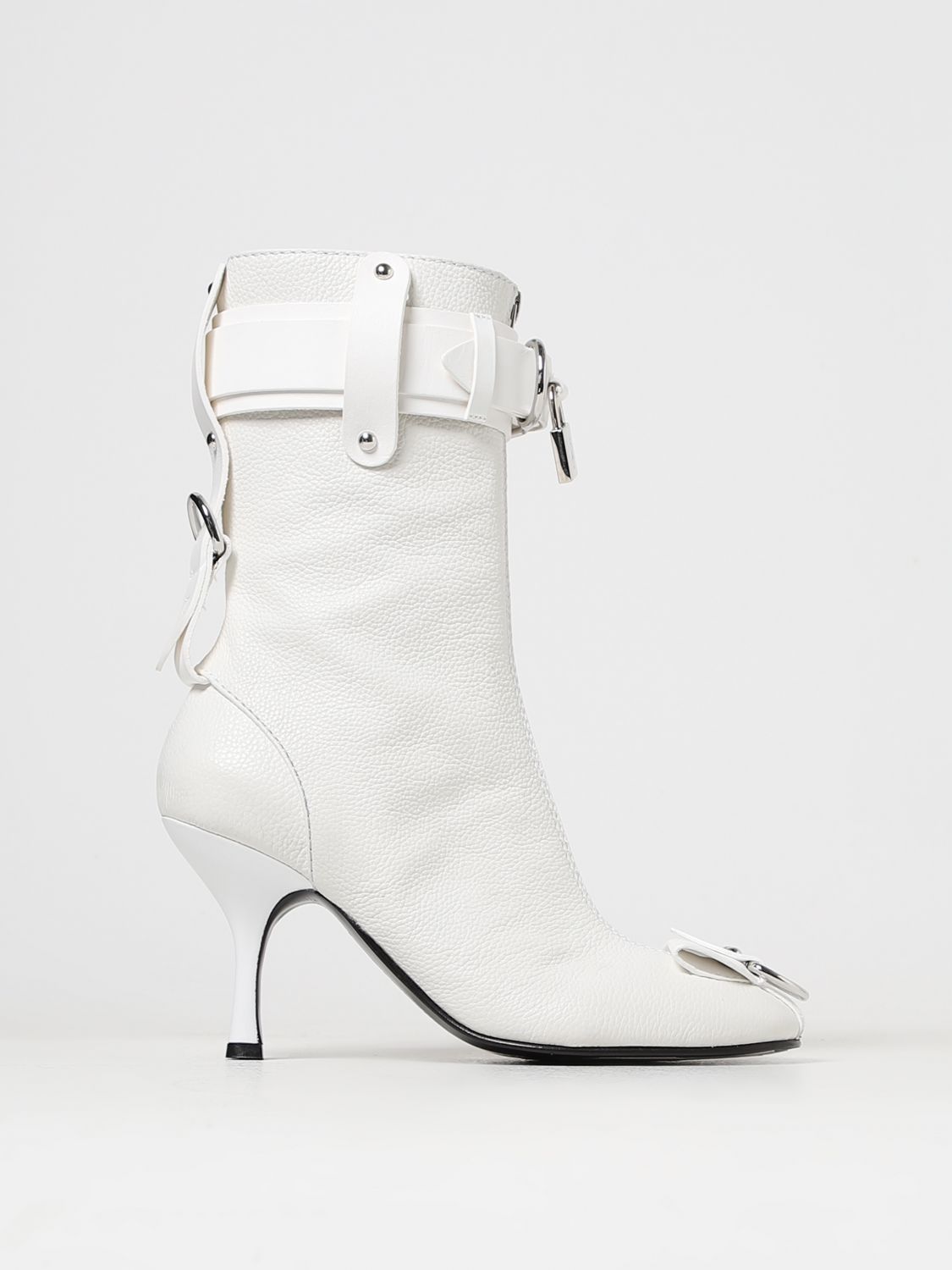 JW ANDERSON FLAT ANKLE BOOTS JW ANDERSON WOMAN COLOR WHITE,E68435001
