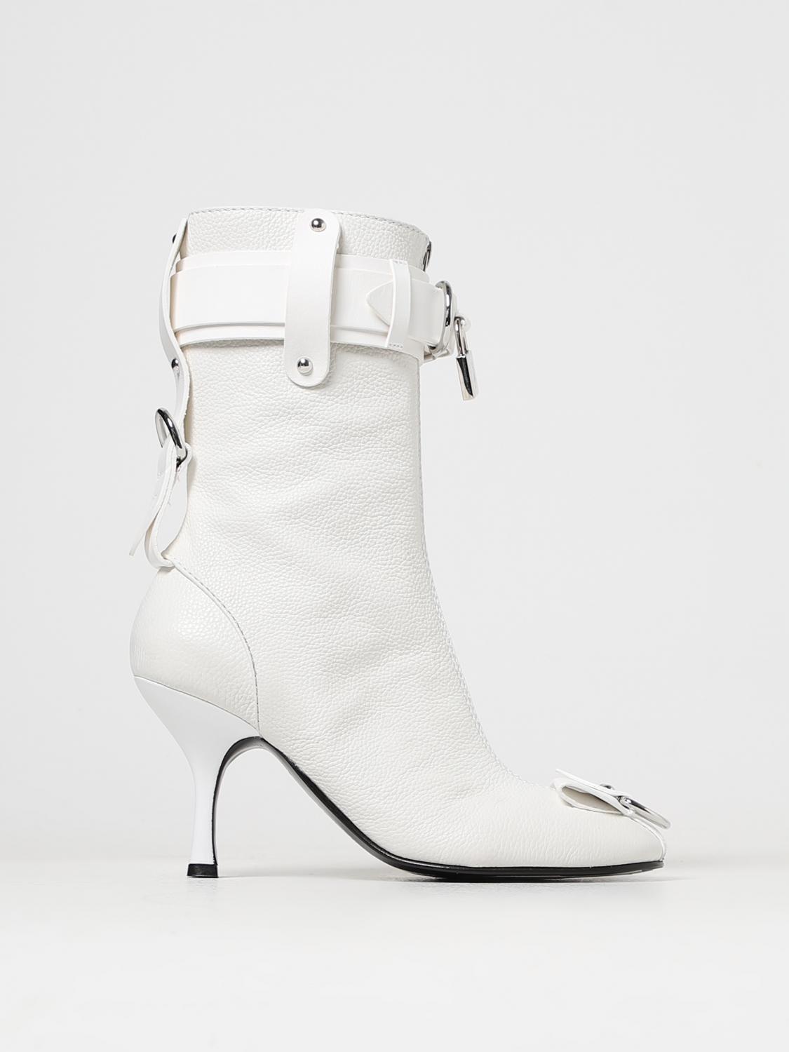 JW ANDERSON FLAT ANKLE BOOTS JW ANDERSON WOMAN COLOR WHITE,E68435001