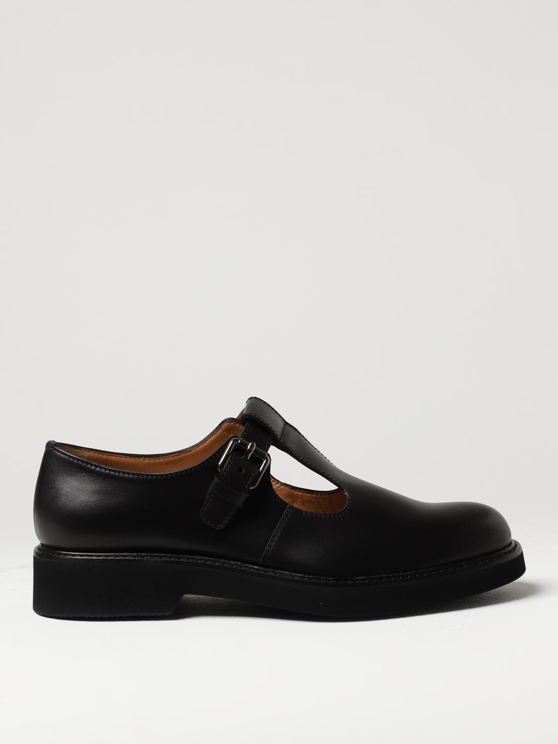 Church's Black Buckle Strap Loafers In Black