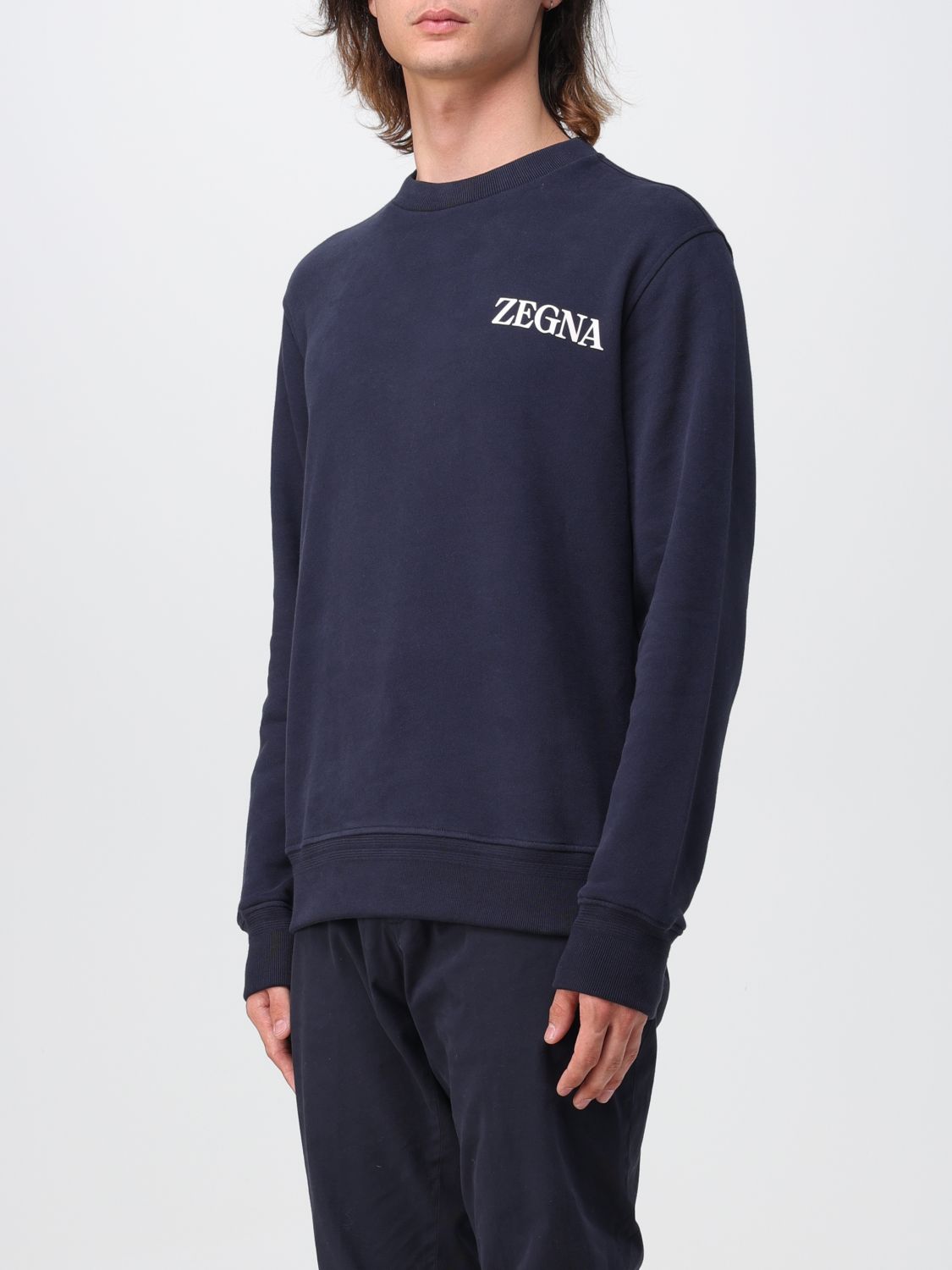 ZEGNA: Sweatshirt homme - Gris  Sweatshirt Zegna UC522A6C872 en ligne sur