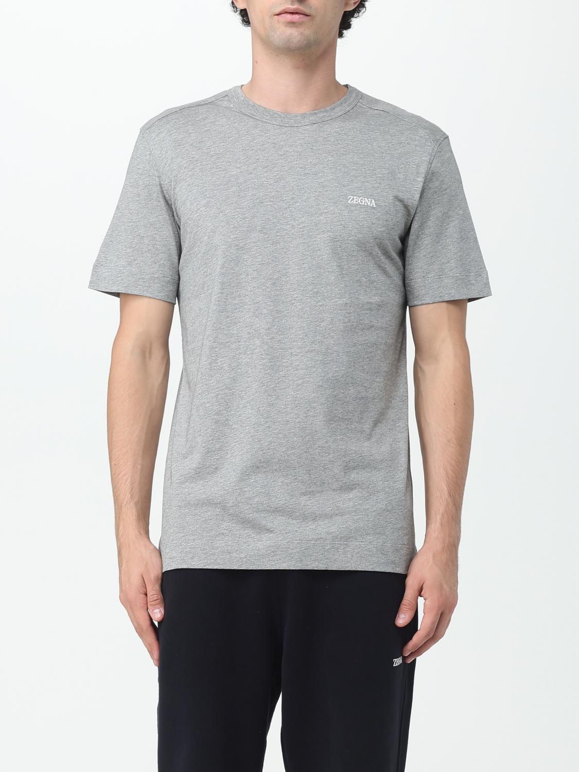 ZEGNA COTTON T-SHIRT WITH EMBROIDERED LOGO,E68822020