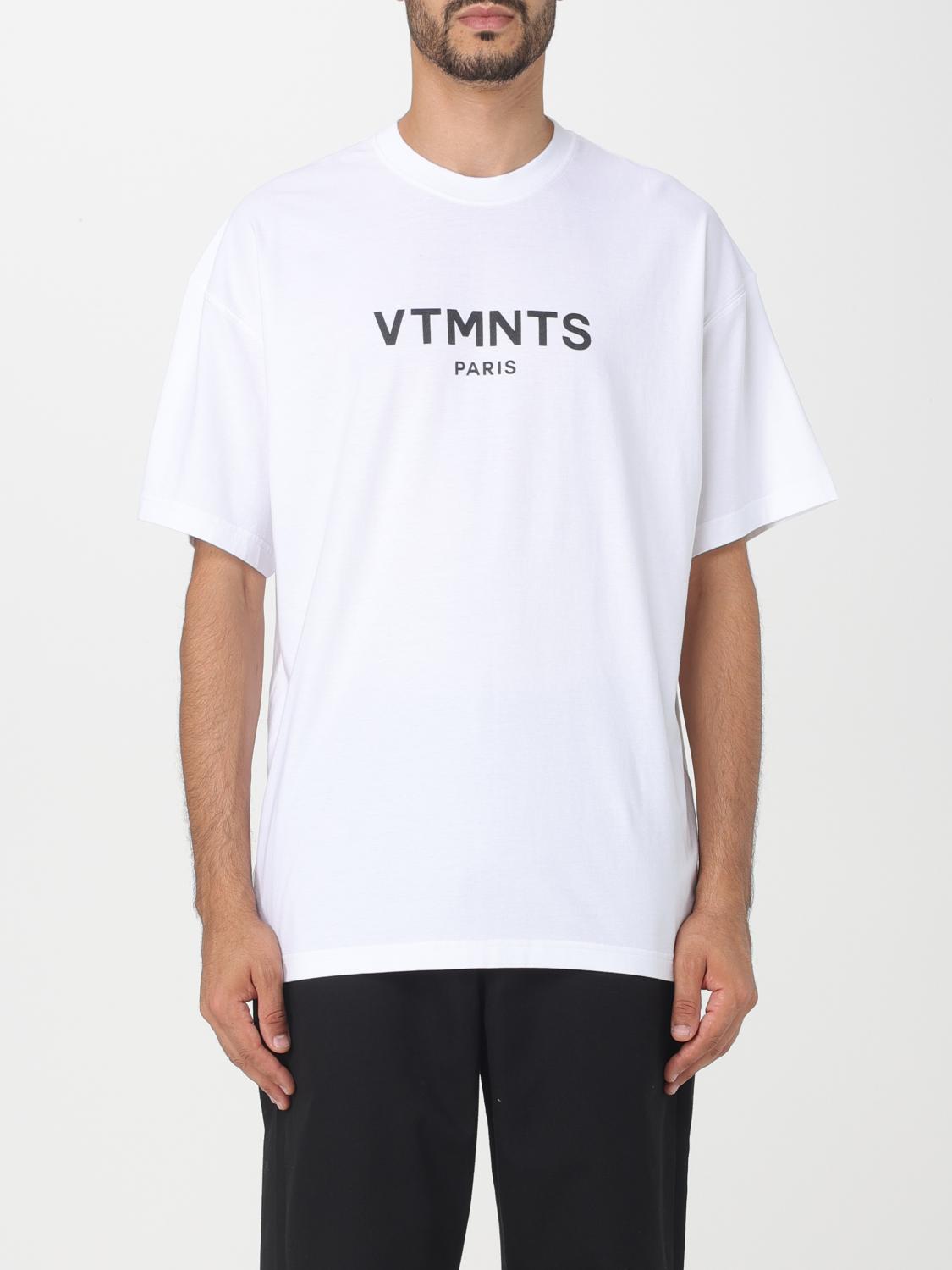 VTMNTS: t-shirt for man - White | Vtmnts t-shirt VL18TR120W online