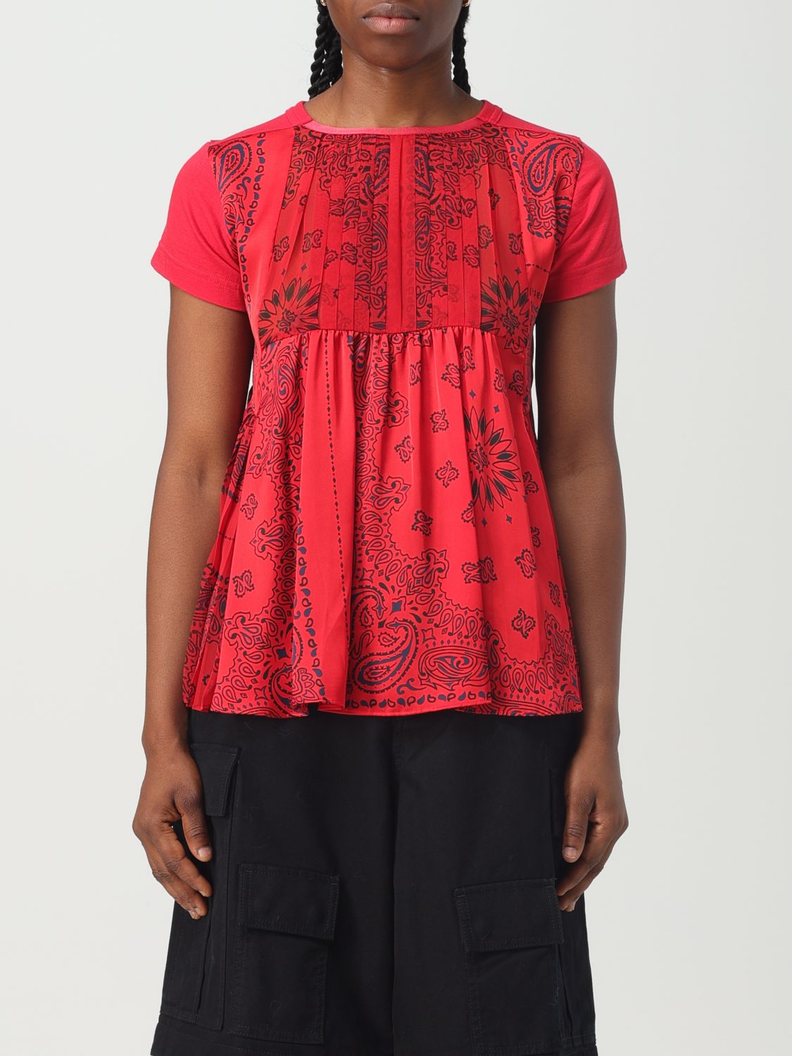 Sacai T-shirt  Woman In Red