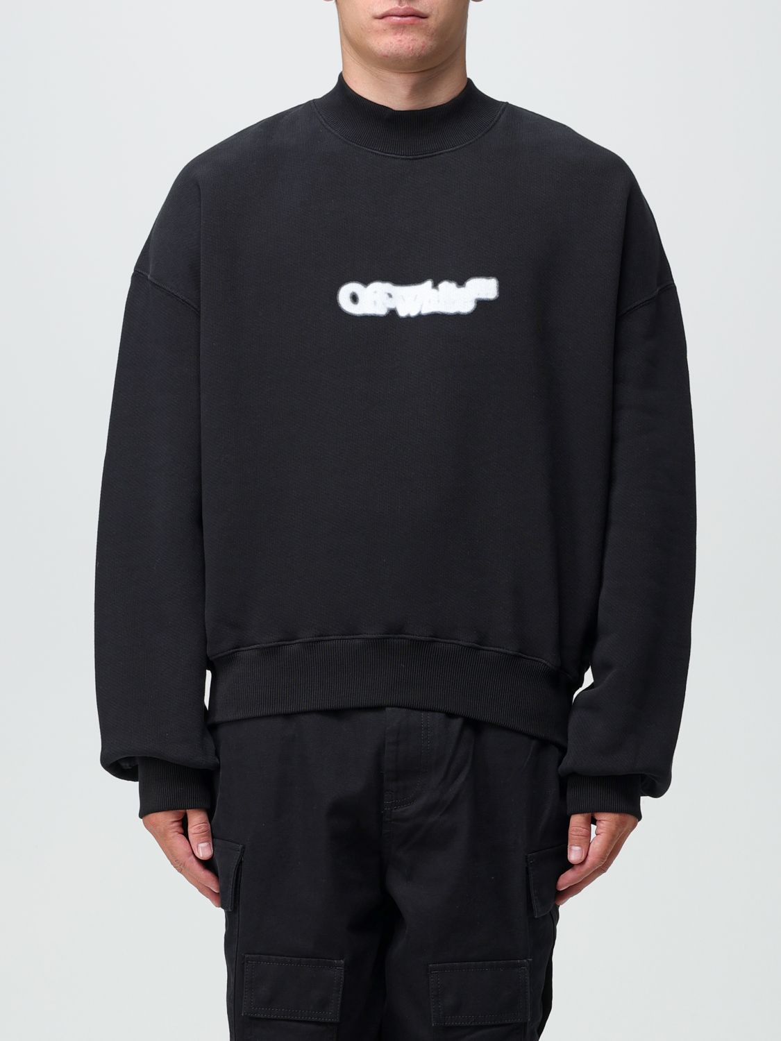 OFF-WHITE: Sudadera para hombre, Negro  Sudadera Off-White  OMBA070F23FLE002 en línea en