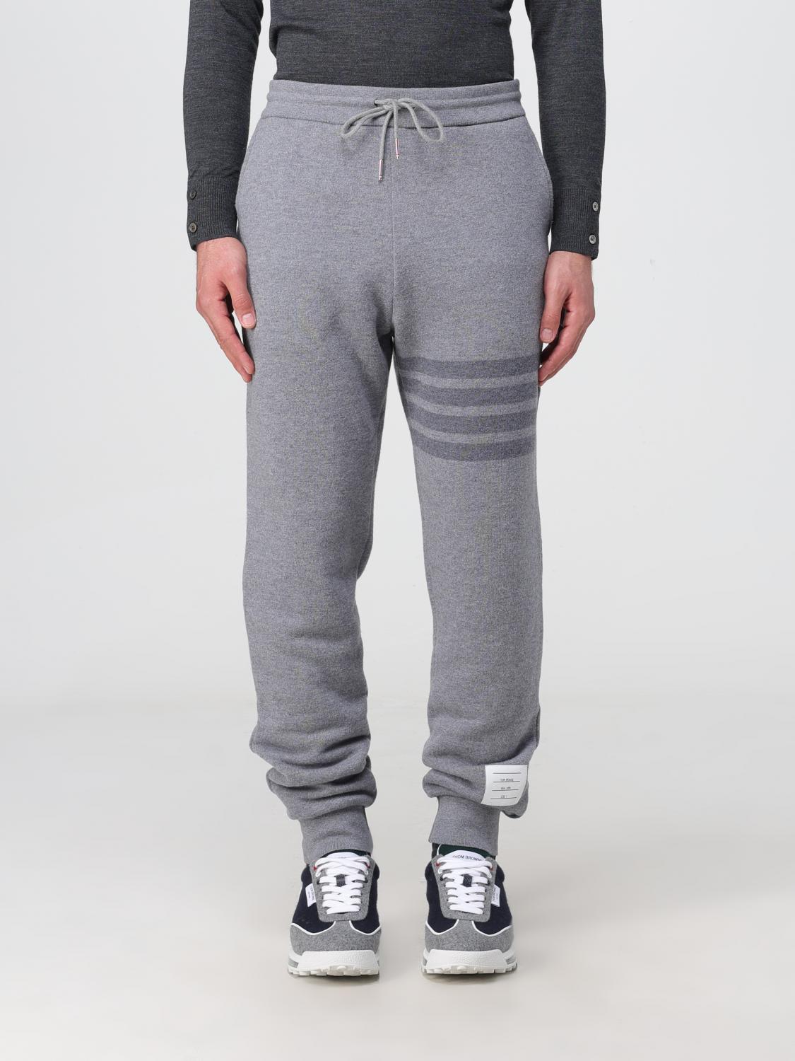 Thom Browne 4-bar Wool Track Pants In Grey