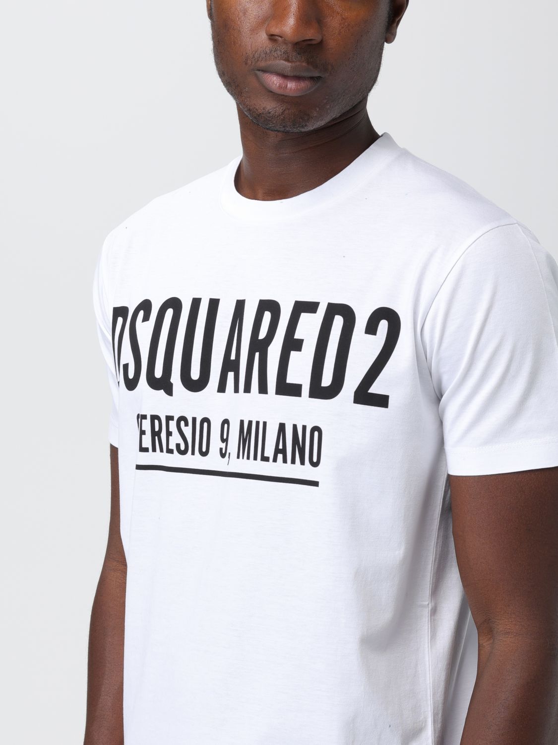 Dsquared2 Outlet: cotton T-shirt - Black  Dsquared2 t-shirt  S71GD1058S23009 online at