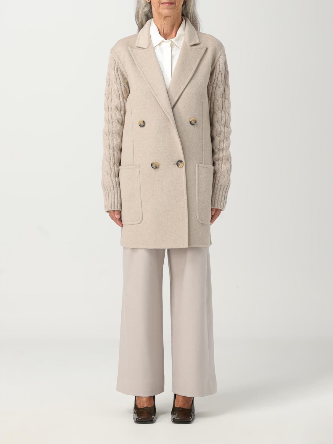 Max Mara Coat Woman Sand Woman In Beige