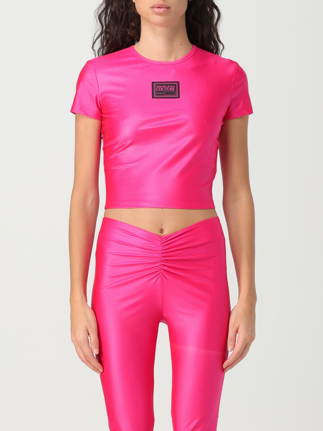 Versace Jeans Couture 75dp602 S Piece Nr Label T-shirt In Pink