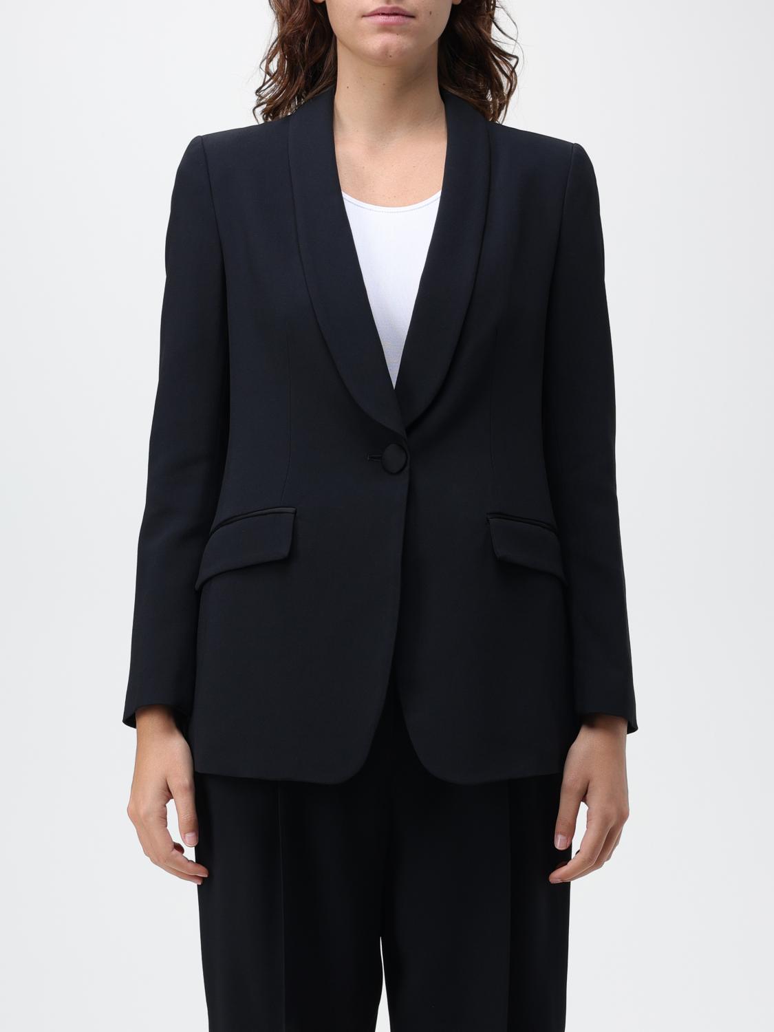 Emporio Armani Γυναικών Μαύρο Viscose Blend Blazer