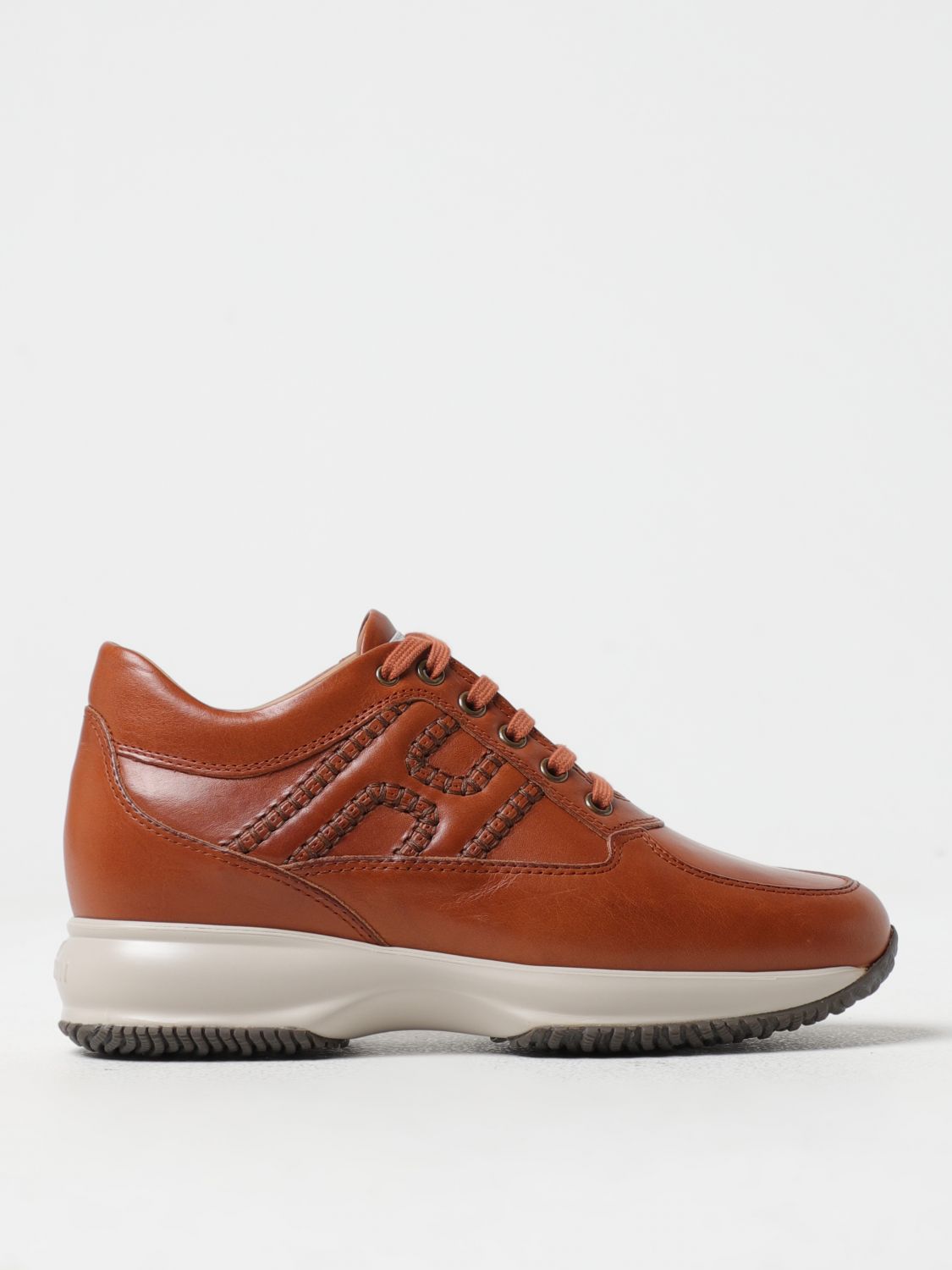 HOGAN INTERACTIVE LEATHER SNEAKERS,E72873107