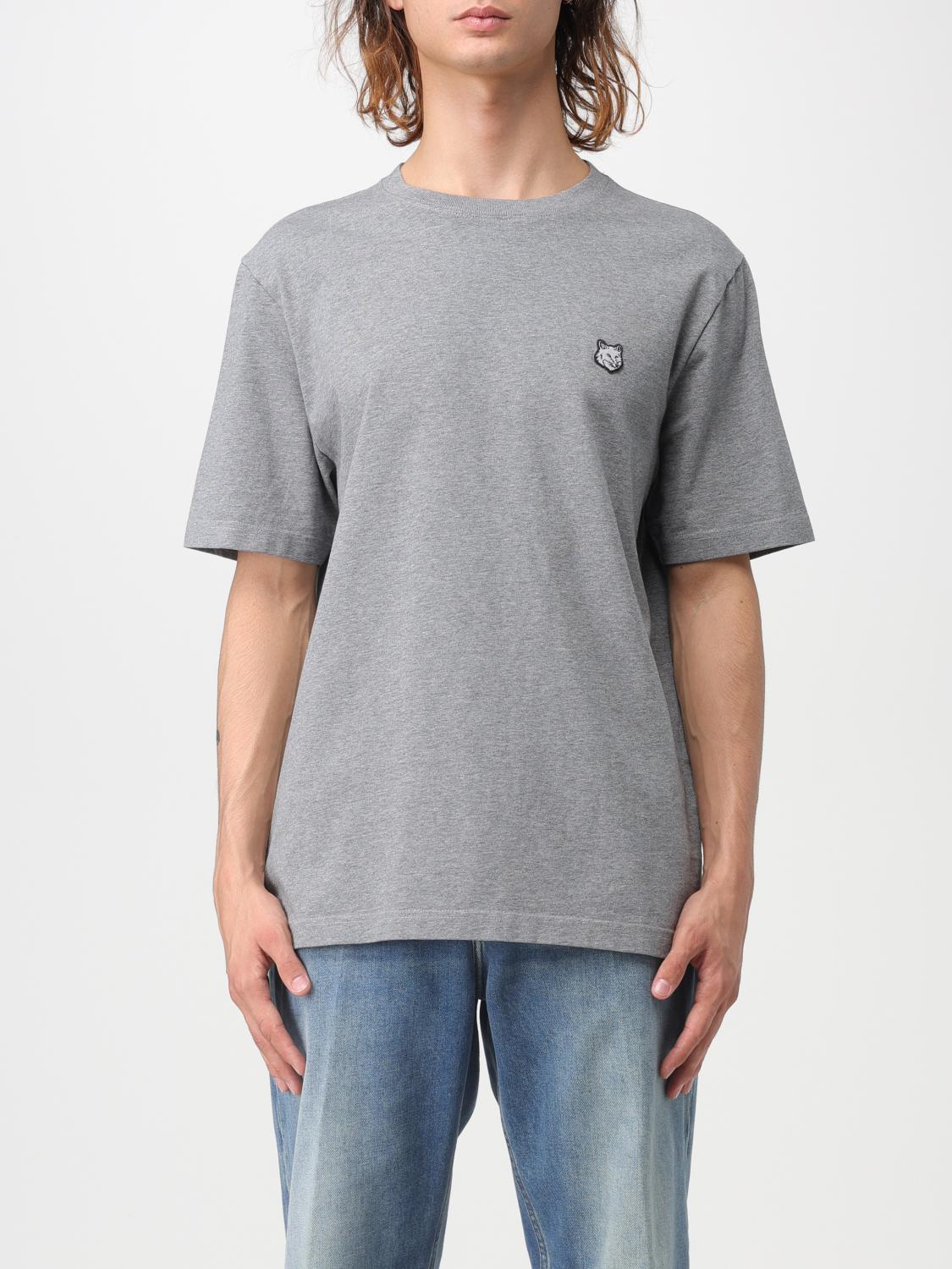 Maison Kitsuné Gray Bold Fox Head Patch Comfort T-shirt In Grey