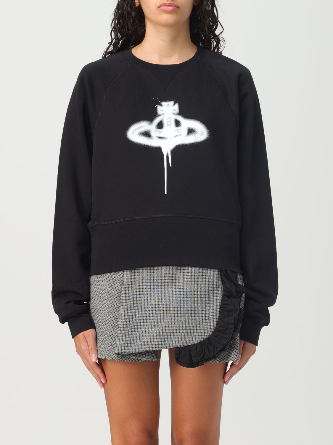 Vivienne Westwood Black Embroidered Logo Sweatshirt - ShopStyle