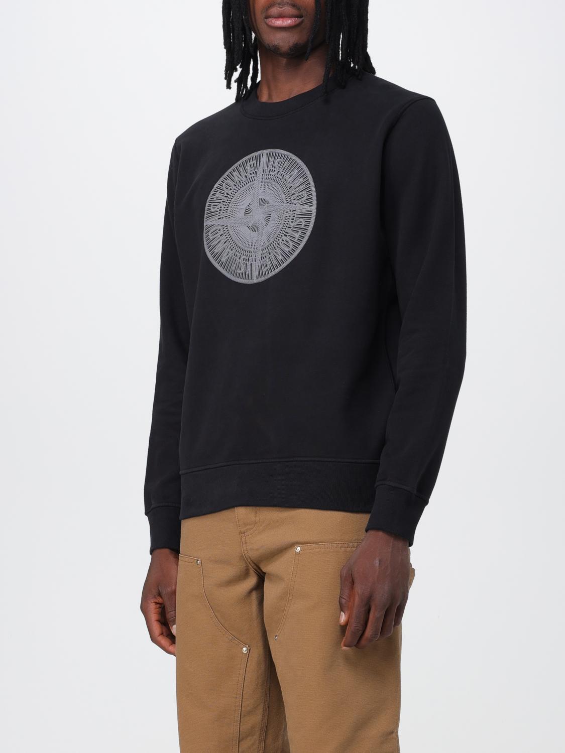 Black sweatshirt cheap stone island