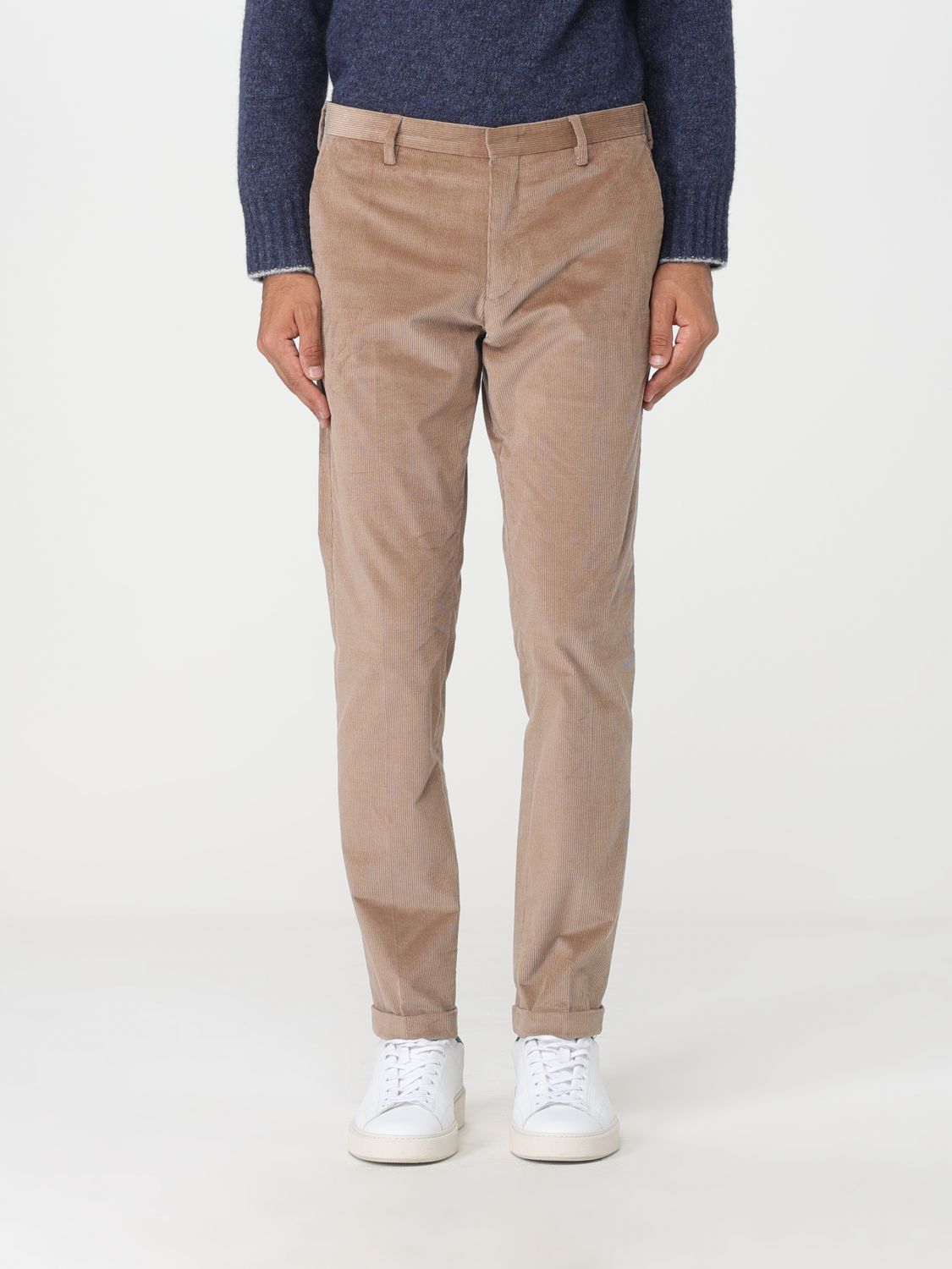 Tapered-fit Navy Corduroy Trousers