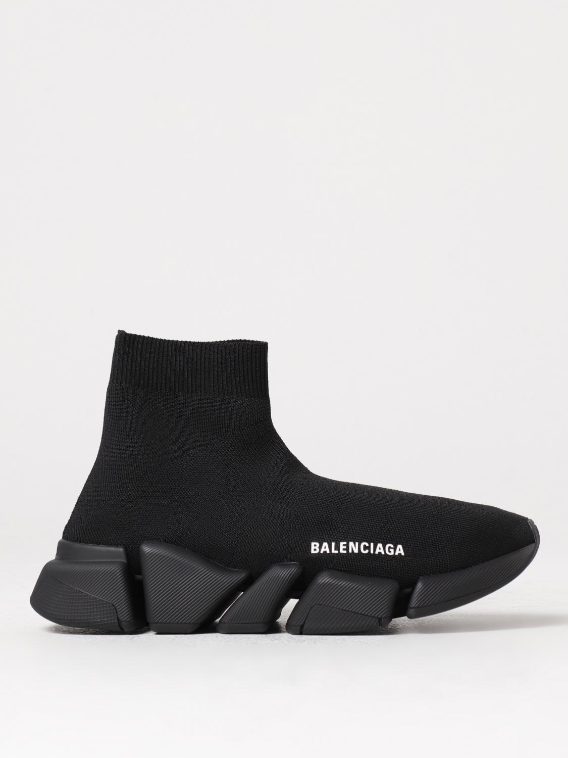 Balenciaga Sneakers Speed 2.0 In Maglia Riciclata Da Donna In Nero In Black