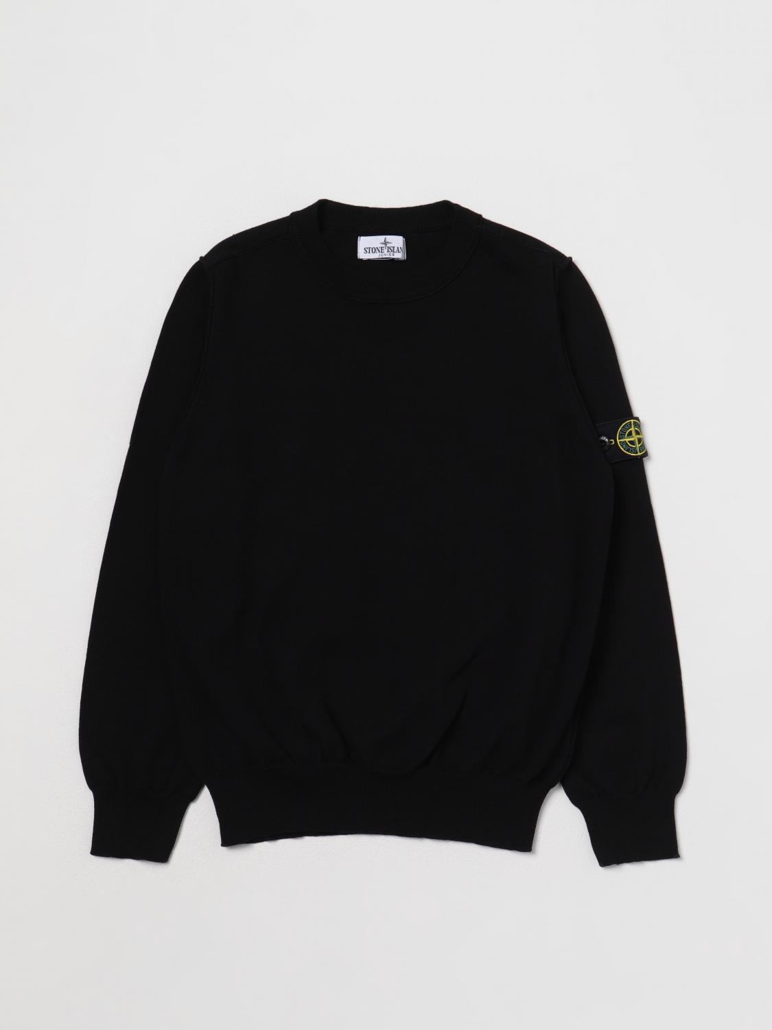 STONE ISLAND JUNIOR Sweater Kids color Black　STONE ISLAND JUNIOR セーター キッズカラー ブラック STONE