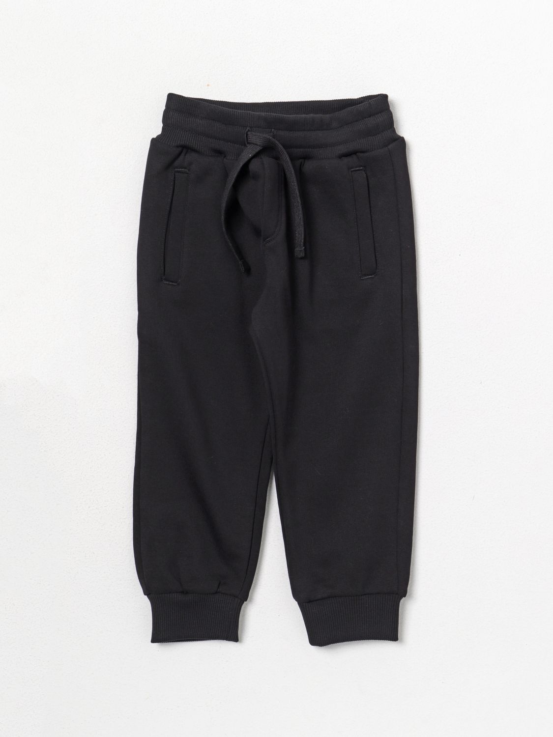 Dolce & Gabbana Kids' Pants In Cotton In Black