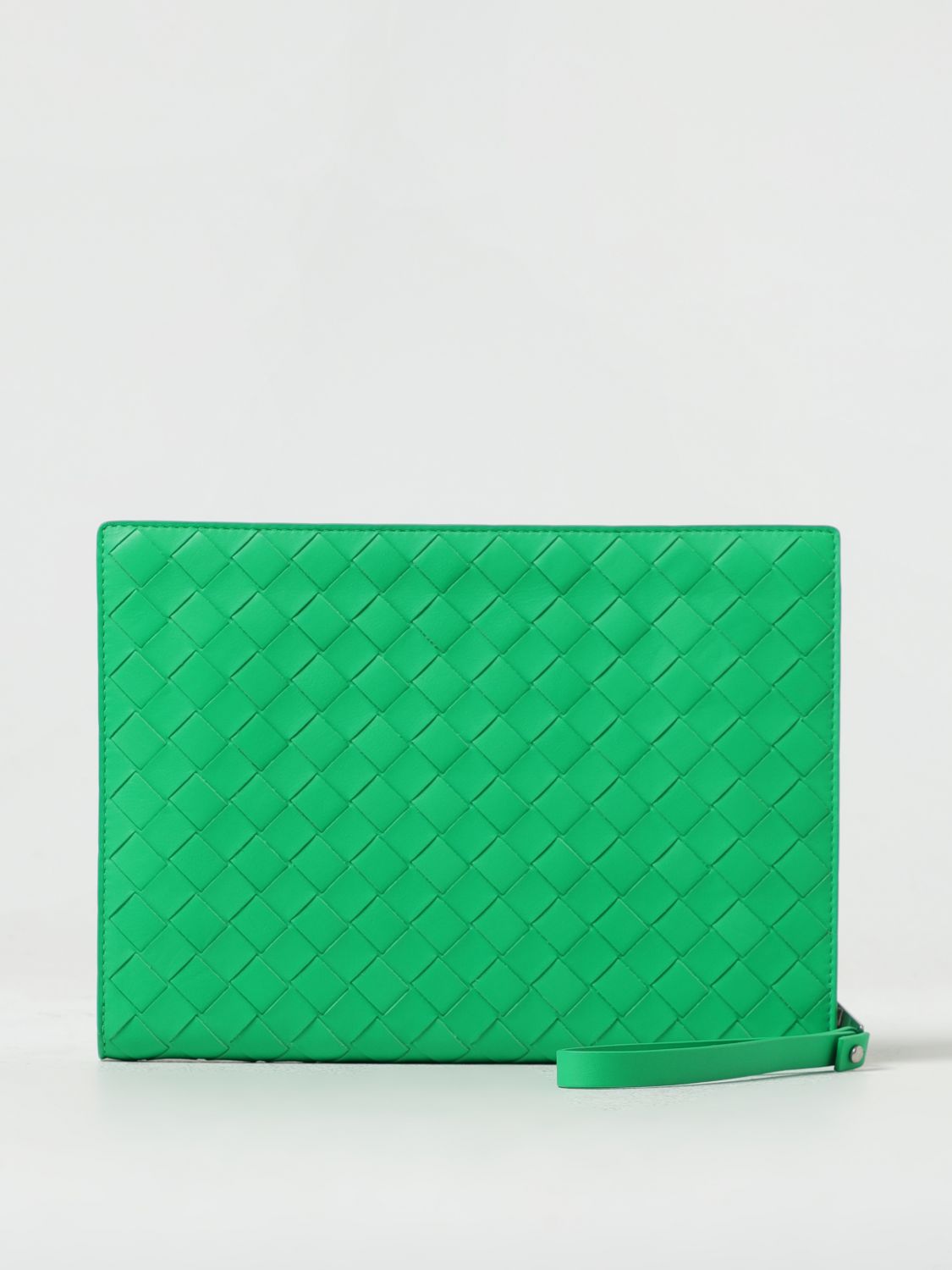 BOTTEGA VENETA PORTADOCUMENTI: Porta documenti in pelle intrecciata, Portadocumenti Bottega Veneta uomo - 693675V0E51 Verde