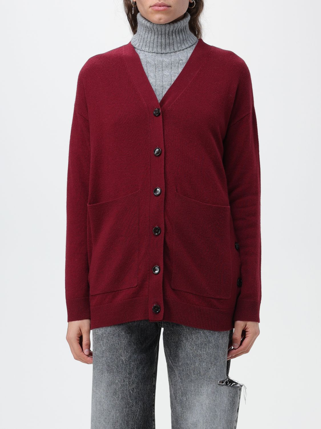 Allude Jumper  Woman In Burgundy