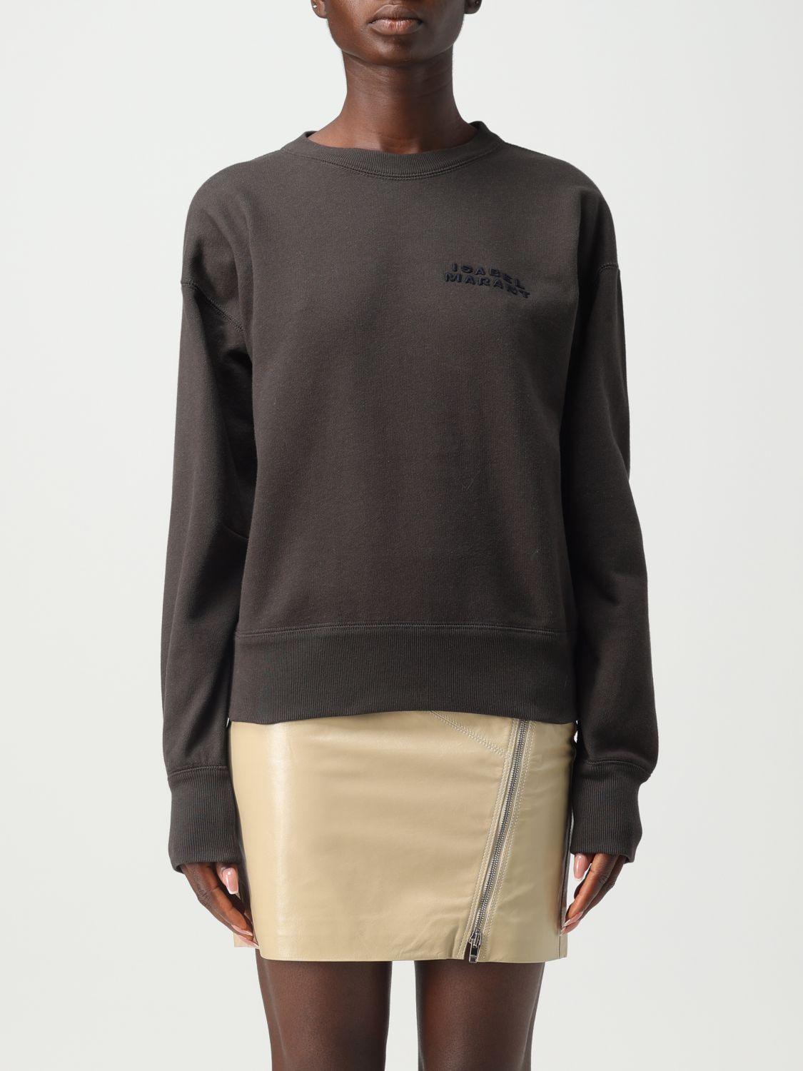 Shop Isabel Marant Sweatshirt In Cotton Blend In Black