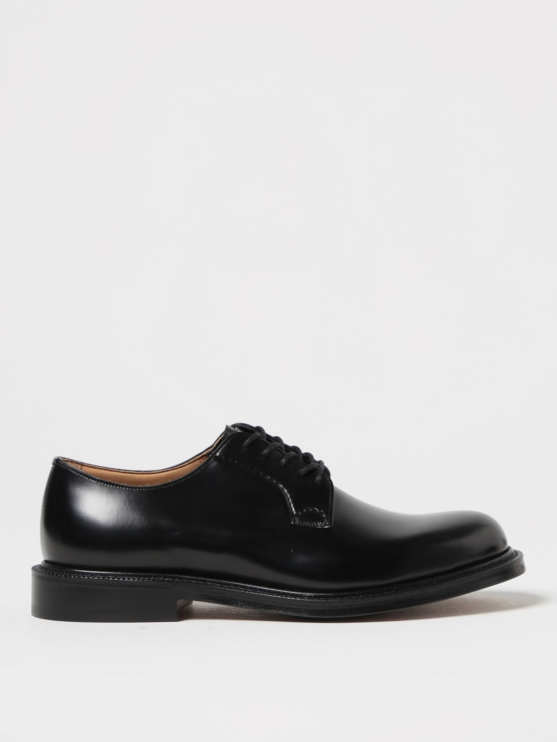 Church's Shannon Derby Shoes In Brushed Leather In Black