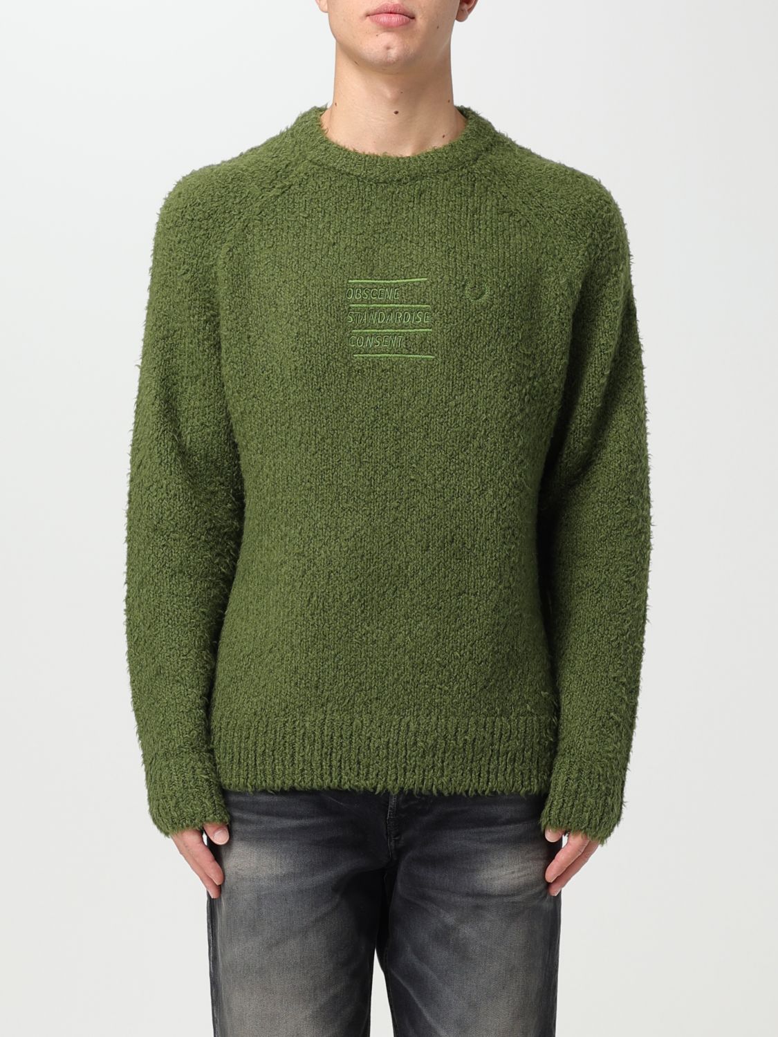 Fred Perry Jumper  By Raf Simons Men In Green