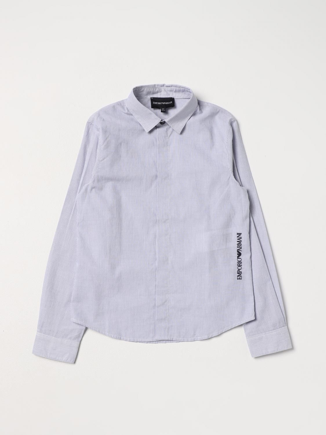 EMPORIO ARMANI SHIRT EMPORIO ARMANI KIDS COLOR BLUE