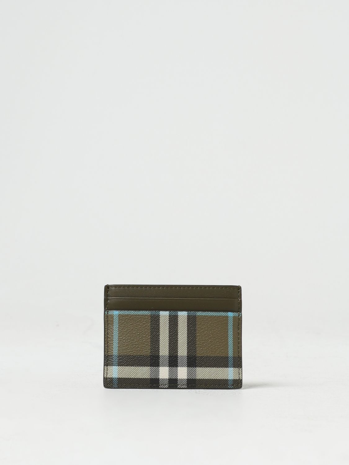 Burberry credit card holder in coated cotton and leather