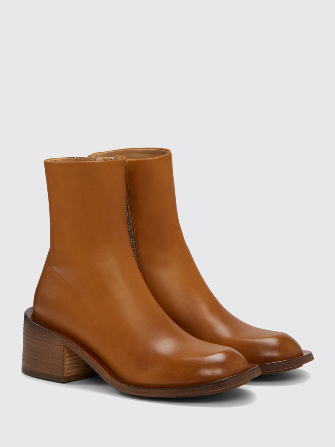 Marsèll Marsell Allucino Ankle Boots In Nappa With Zip In Mustard