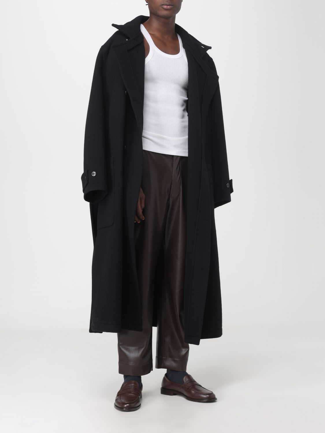 LEMAIRE: coat for man - Black | Lemaire coat CO1037LF1116 online