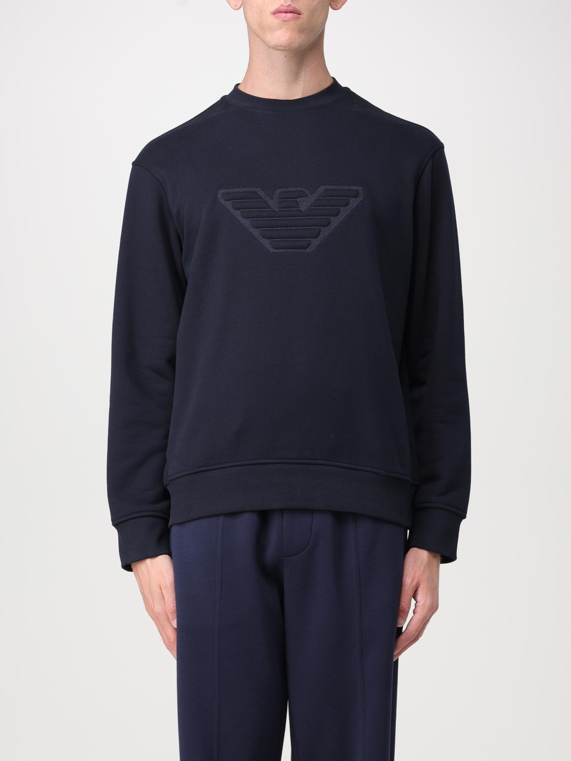 Emporio armani clearance embossed logo sweatshirt