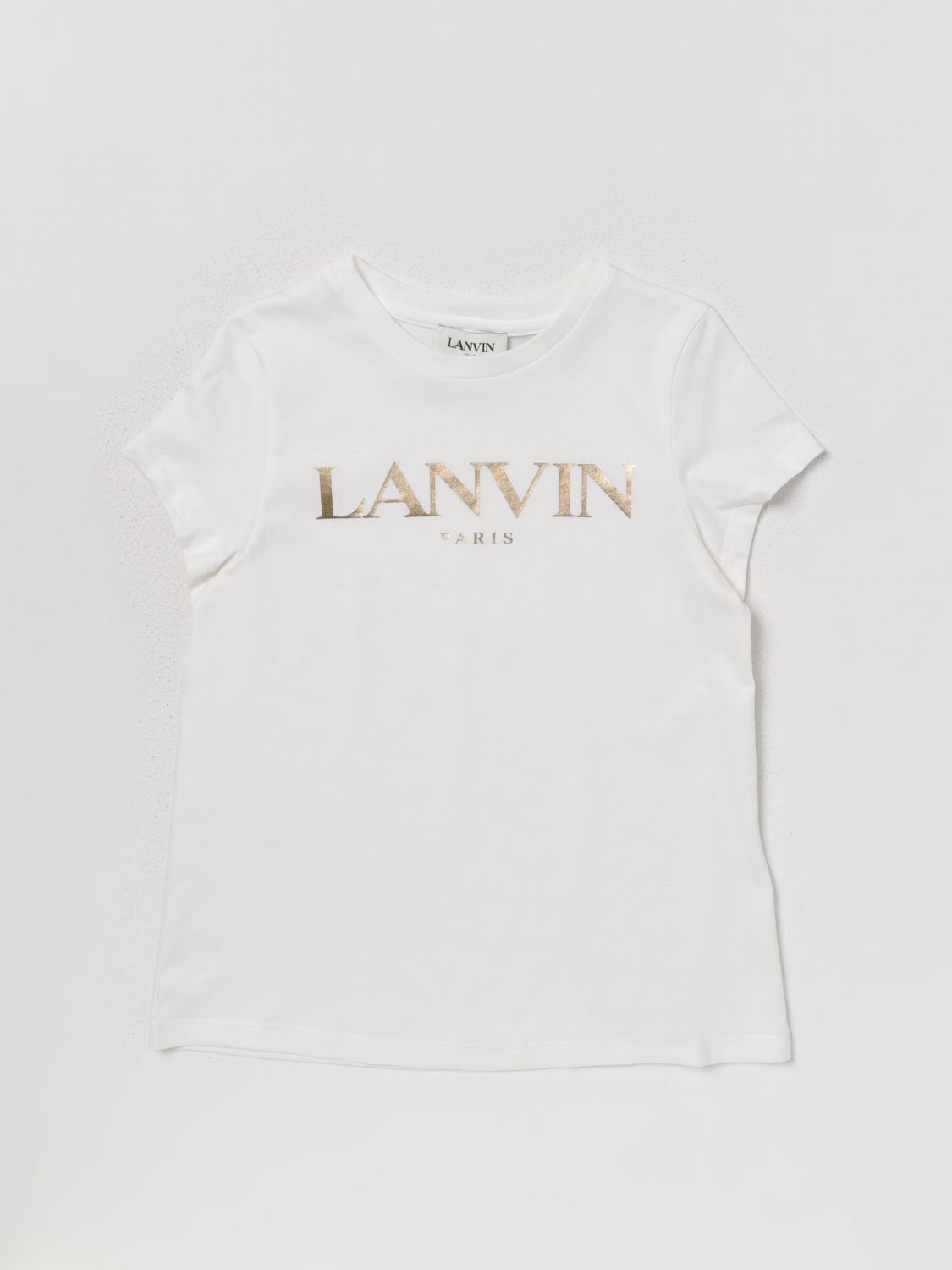 Shop Lanvin T-shirt  Kids Color White