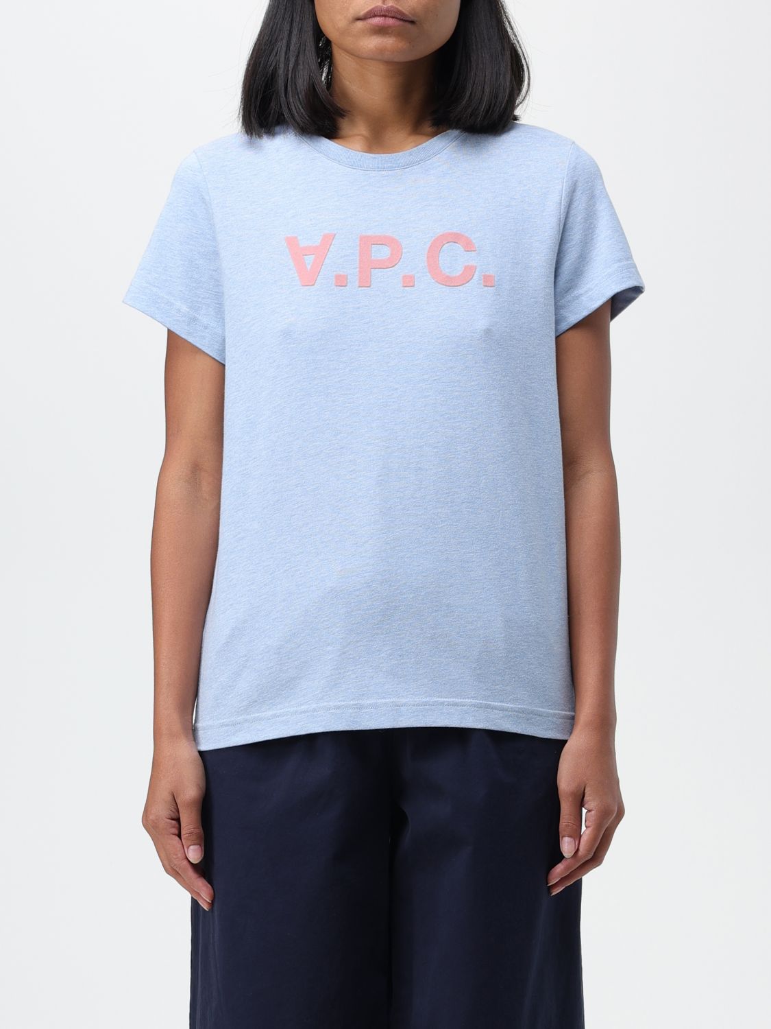 Apc T-shirt A.p.c. Woman Color Gnawed Blue