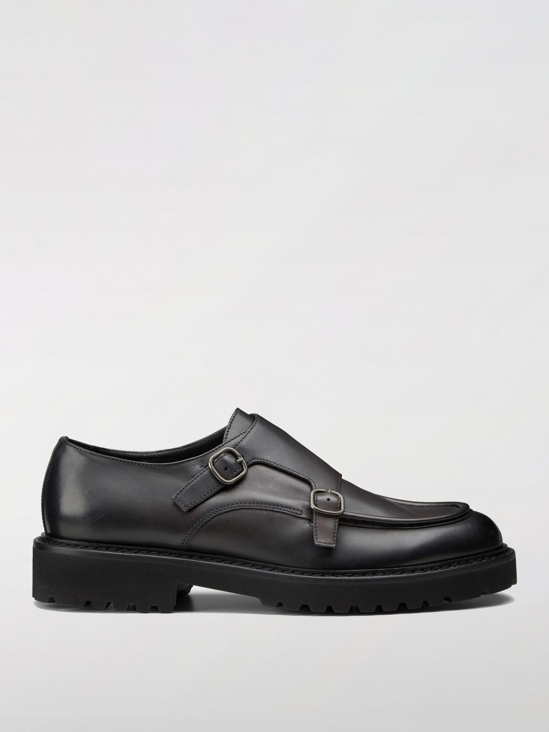 Doucal's Logo Business Casual Shoes In Graphit