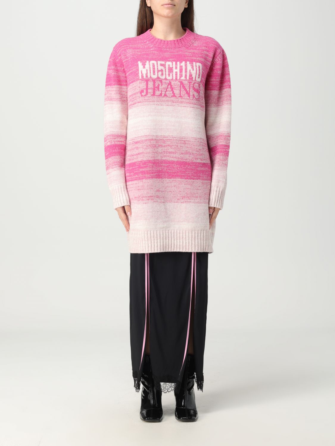 MOSCHINO JEANS: sweater for woman - Pink | Moschino Jeans sweater