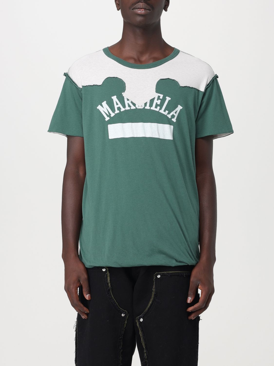 Shop Maison Margiela Cotton T-shirt In Green