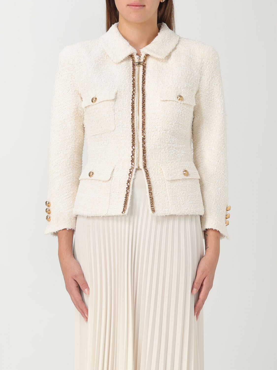 jacket elisabetta franchi woman colour white