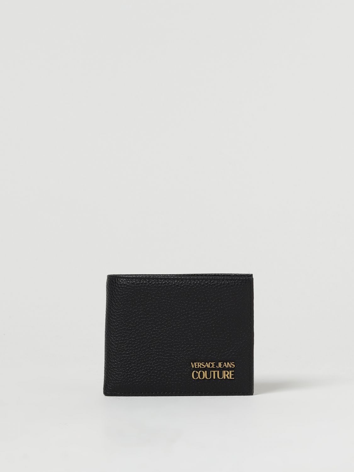 Versace Jeans Couture Logo-lettering Bi-fold Wallet In Black