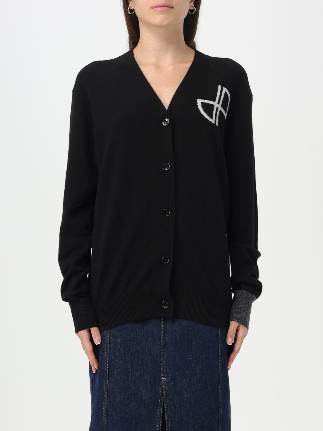 Patou Wool Cashmere Cardigan In Black