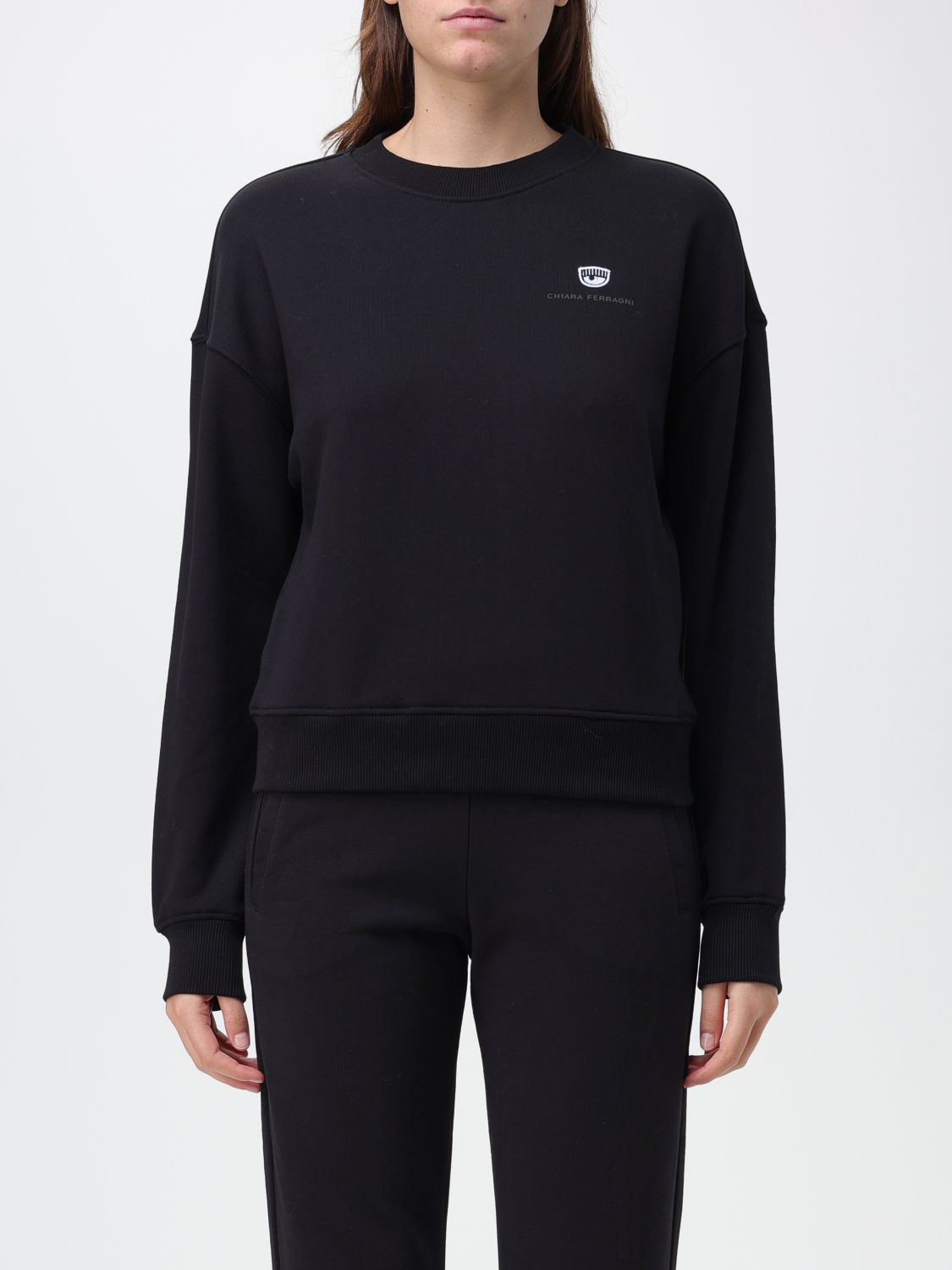 Chiara Ferragni Sweatshirt  Damen Farbe Schwarz In Black