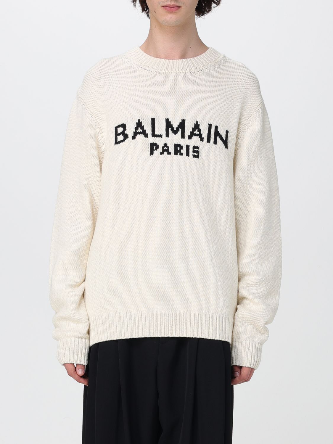 BALMAIN：セーター メンズ - クリーム | GIGLIO.COMオンラインの ...