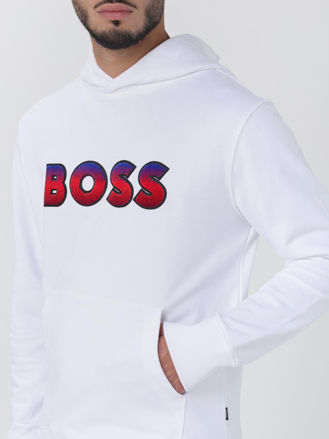 BOSS: sweatshirt for men - White | Boss sweatshirt 50499560 online at  GIGLIO.COM