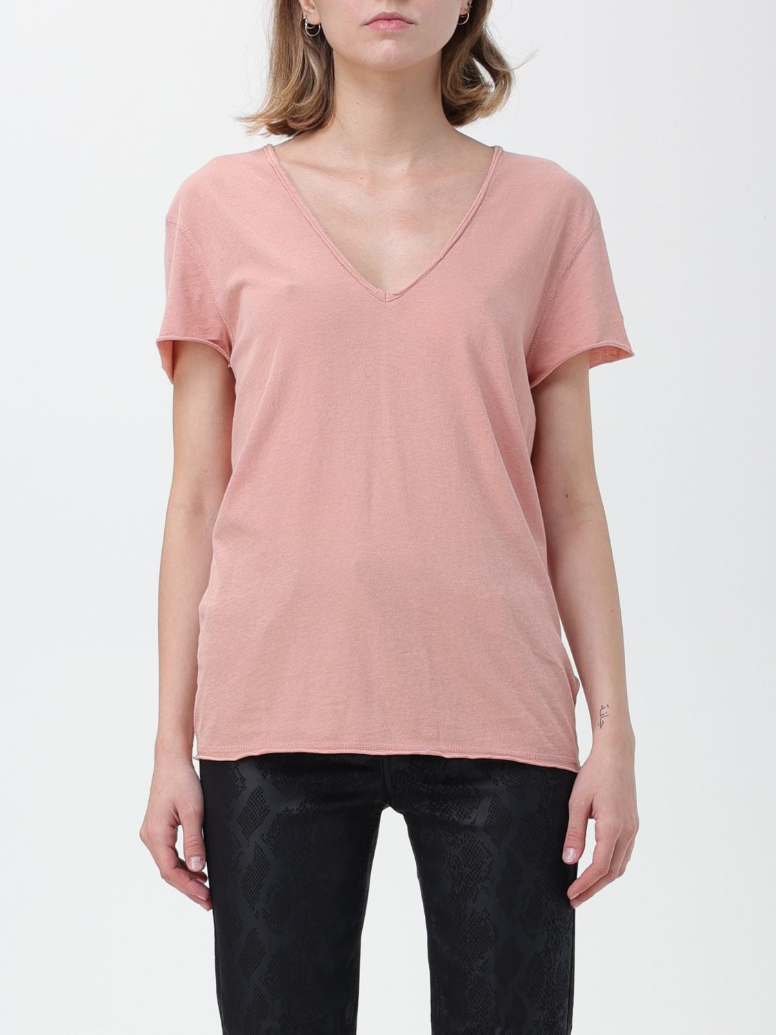 ZADIG & VOLTAIRE T-SHIRT ZADIG & VOLTAIRE WOMAN COLOR PINK,E82010010