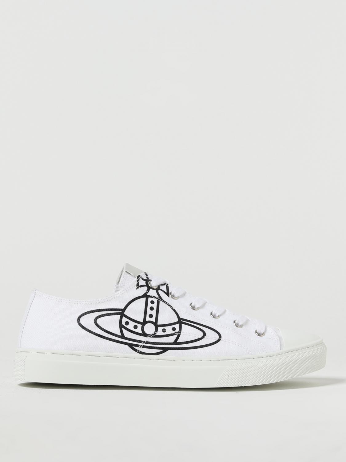 Vivienne Westwood Low Top Canvas Plimsoll Sneakers In White