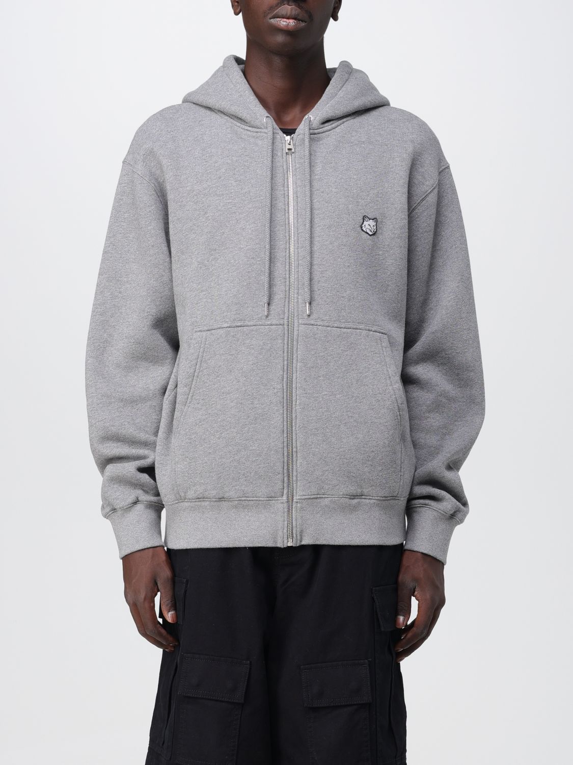 Maison Kitsuné Cotton Sweatshirt In Grey