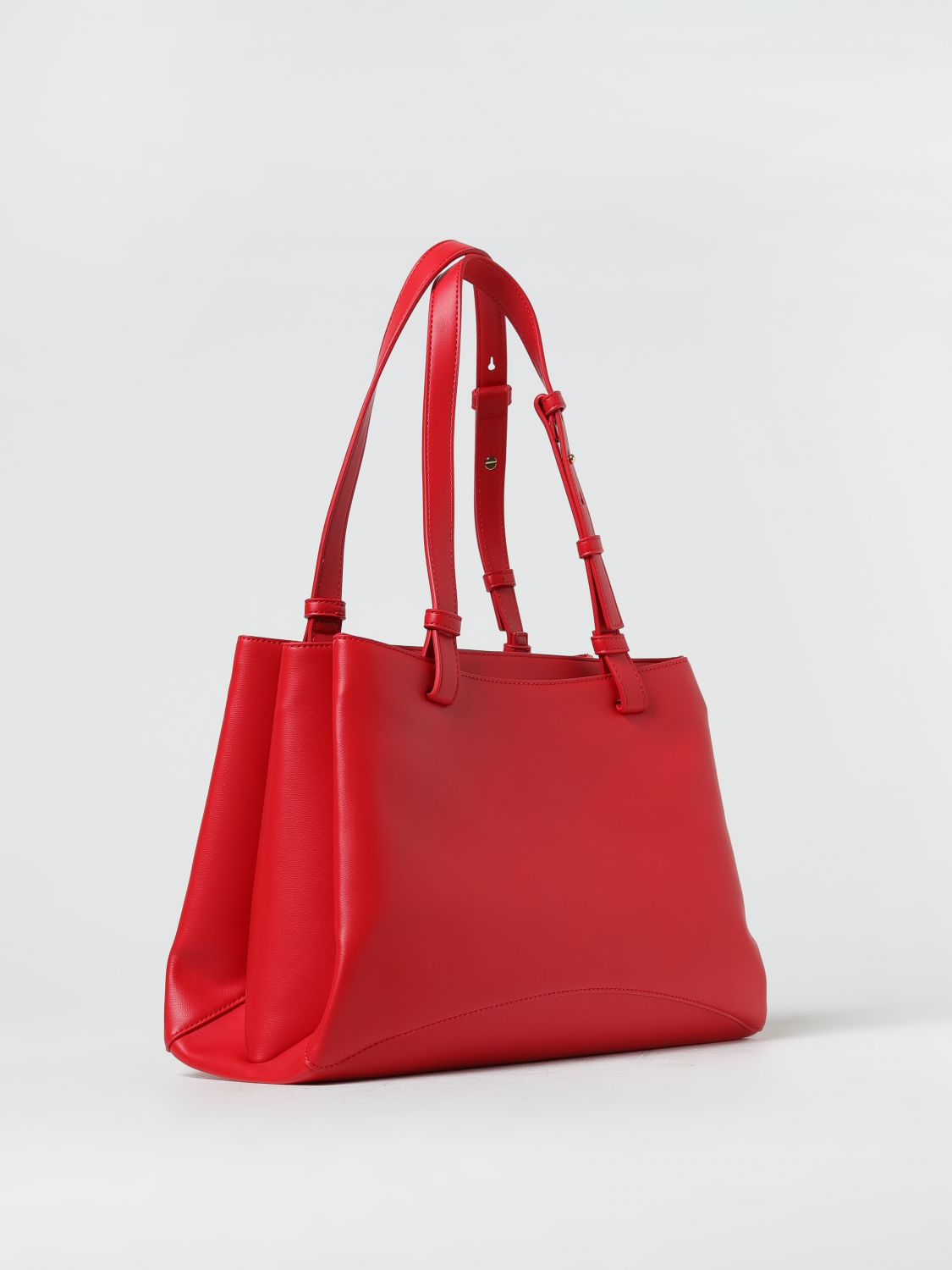 LOVE MOSCHINO BORSA A SPALLA: Borsa in pelle sintetica con placca logo, Borsa A Spalla Love Moschino donna - JC4202PP0HKW0 Rosso