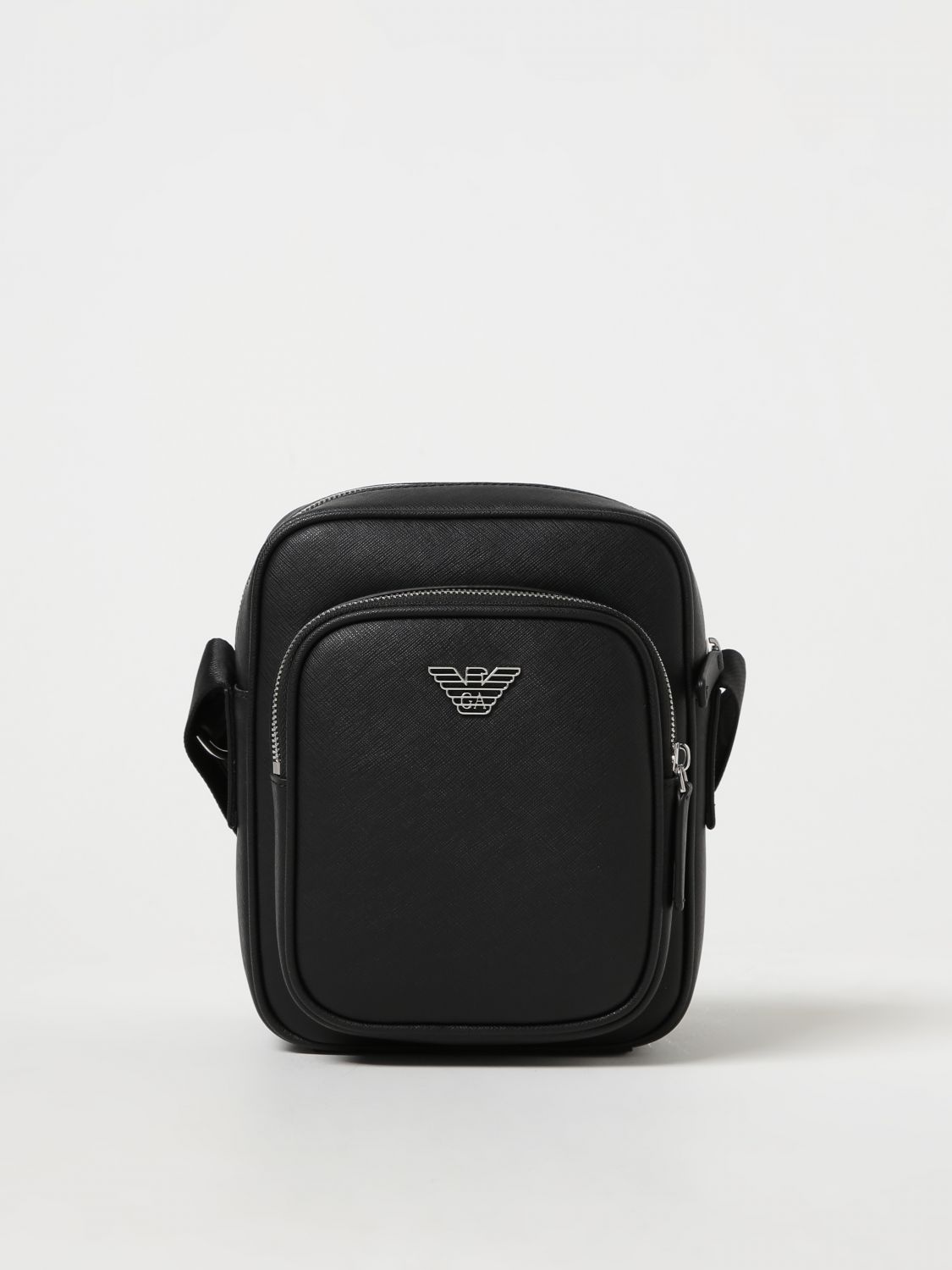 Emporio Armani Men's Black Eagle Logo Messenger Bag