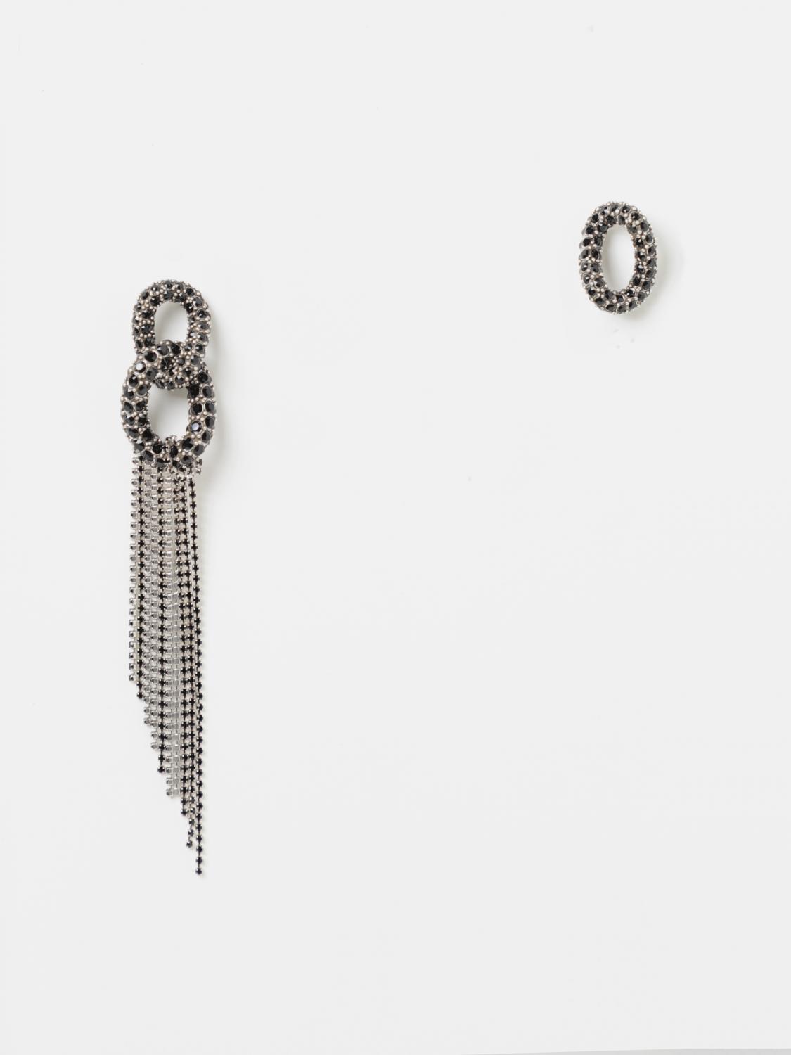 ISABEL MARANT Brass earrings with set rhinestones
