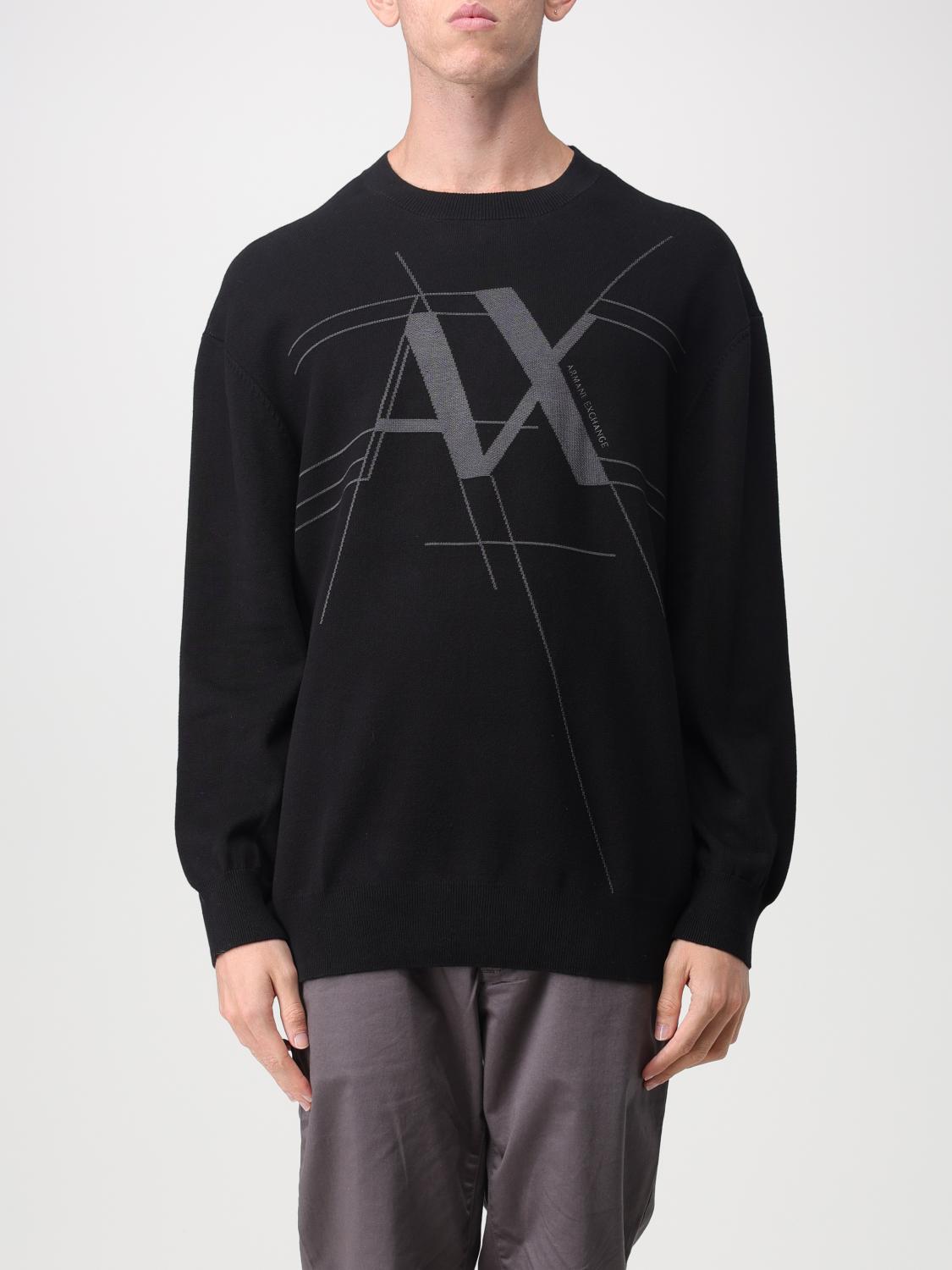 Armani exchange black sweater sale